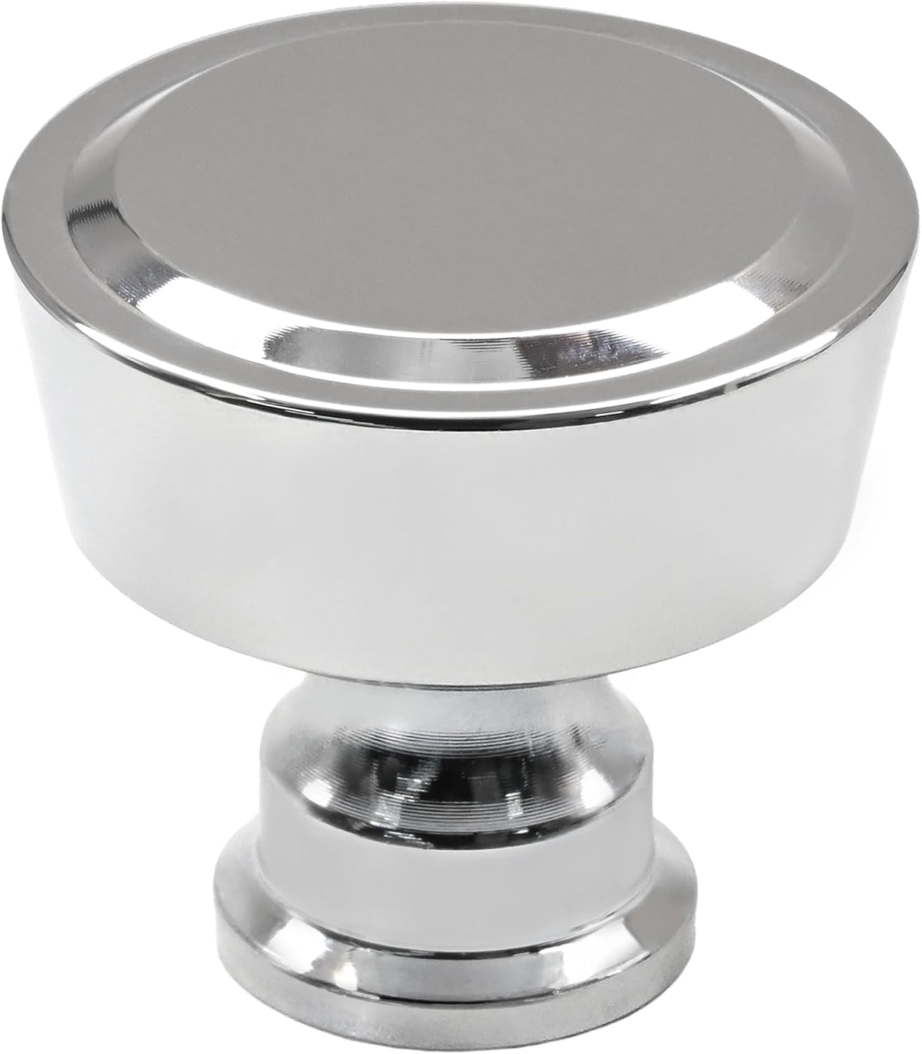 10 Pack Polished Chrome Cabinet Knobs, 1-1/4 Inch Diameter Round Kitchen Cabinet Hardware Knobs for Cabinets and Drawers