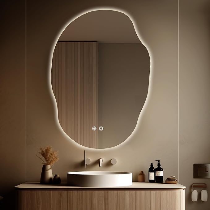 LED Bathroom Mirror with Lights, 25 x 35 Inch Led Bathroom Vanity Mirror