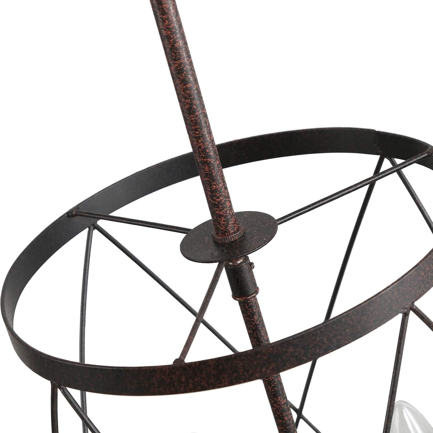 3-Light Industrial Chandeliers, Vintage Foyer Hanging Lighting Fixture