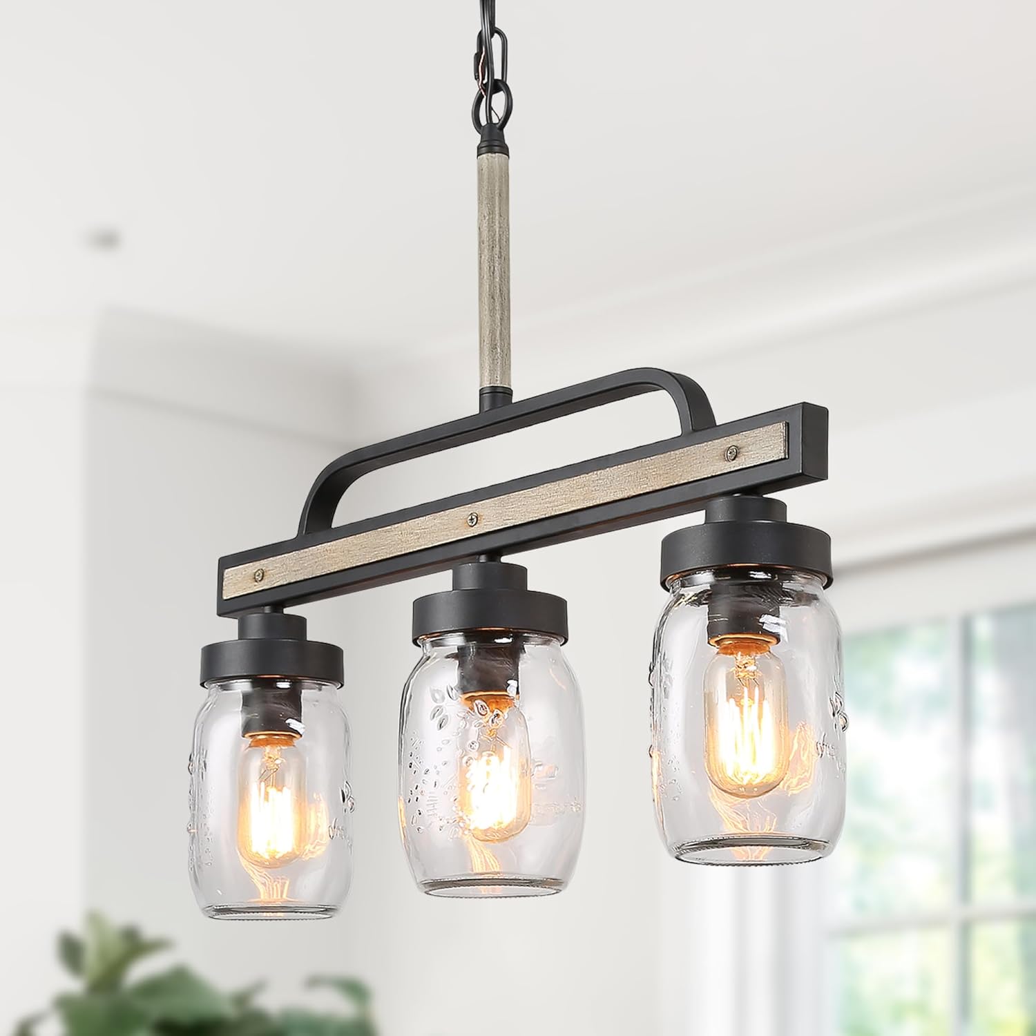 Rustic Mason Jar Chandelier Light Fixture