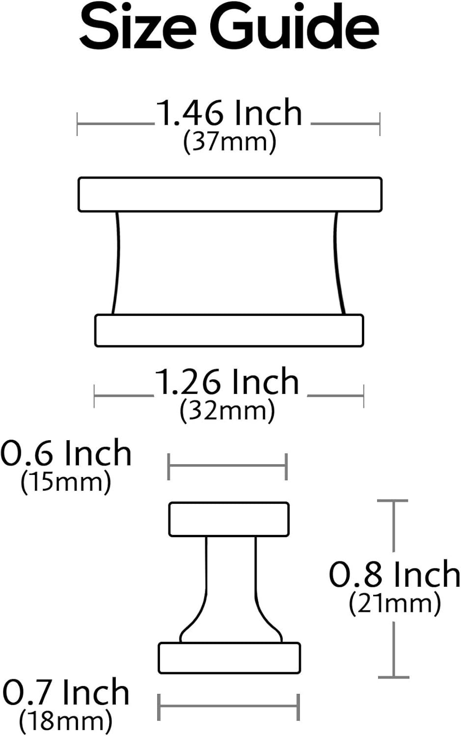 10 Pack Champagne Bronze Cabinet Knobs, 1.46 Inch(37mm) Cabinet Hardware Rectangle Knobs for Cupboard and Drawers