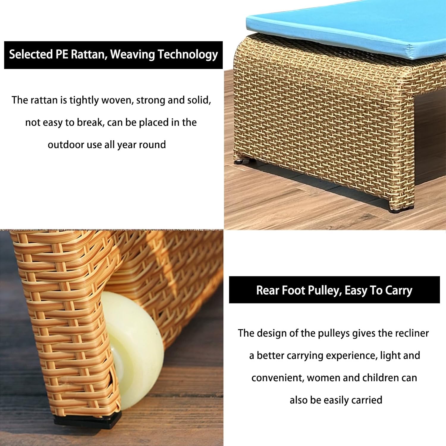 Outdoor Chaise Lounge Set