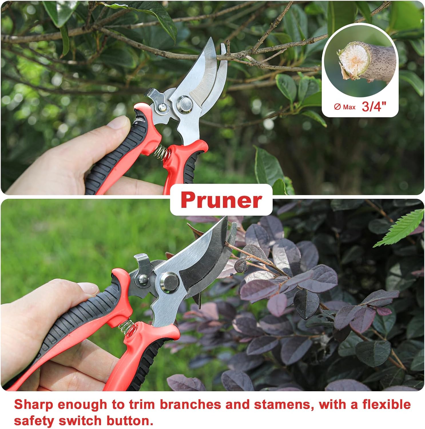 Garden Tool Set with Non Slip Rubber Grip,8 Piece Stainless Steel Gardening Tool Sets,Heavy Duty Outdoor Hand Tools