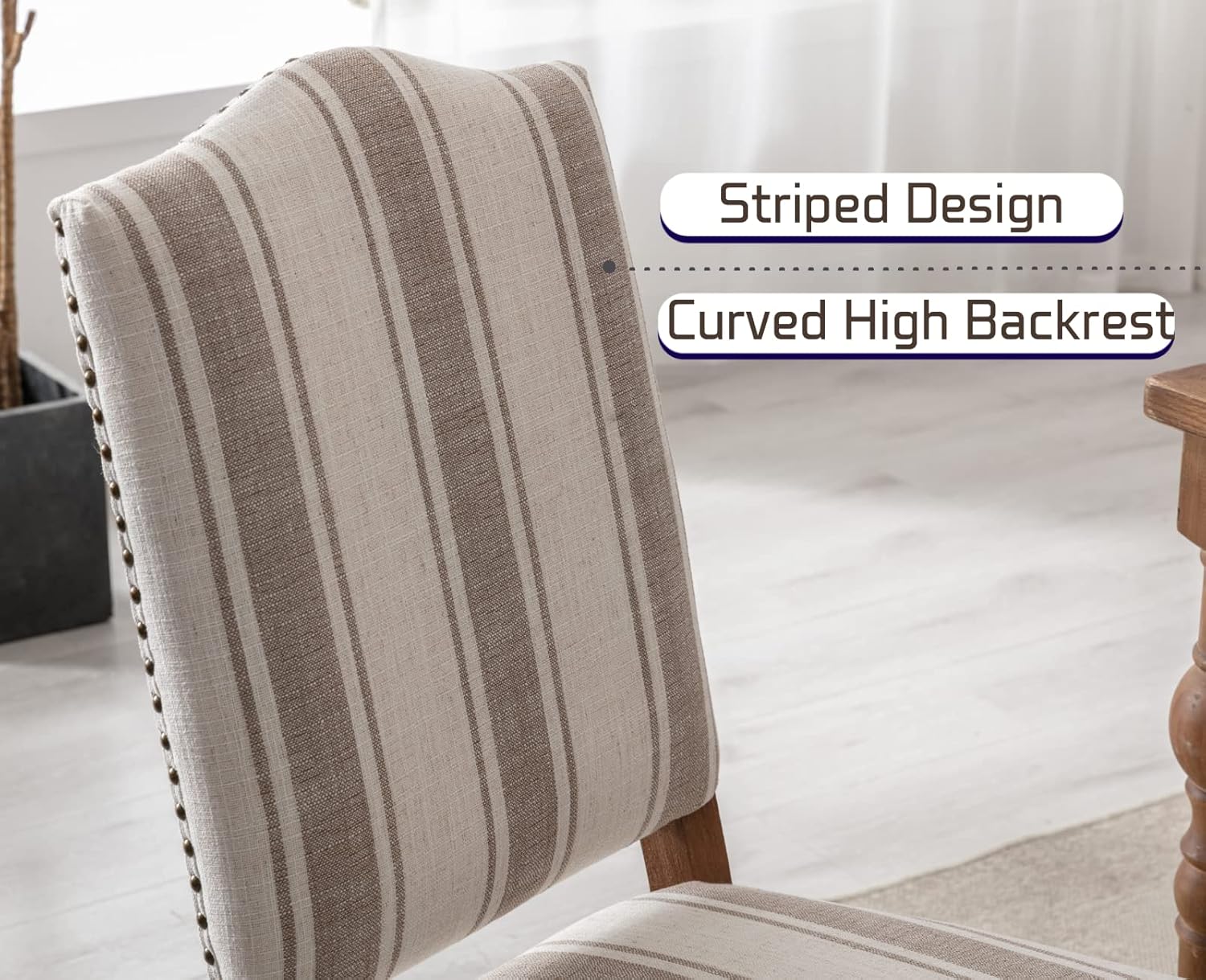 Dining Room Chairs with Cane Back Mid Century Modern Kitchen Chairs Natural Wood Frame Side Chairs