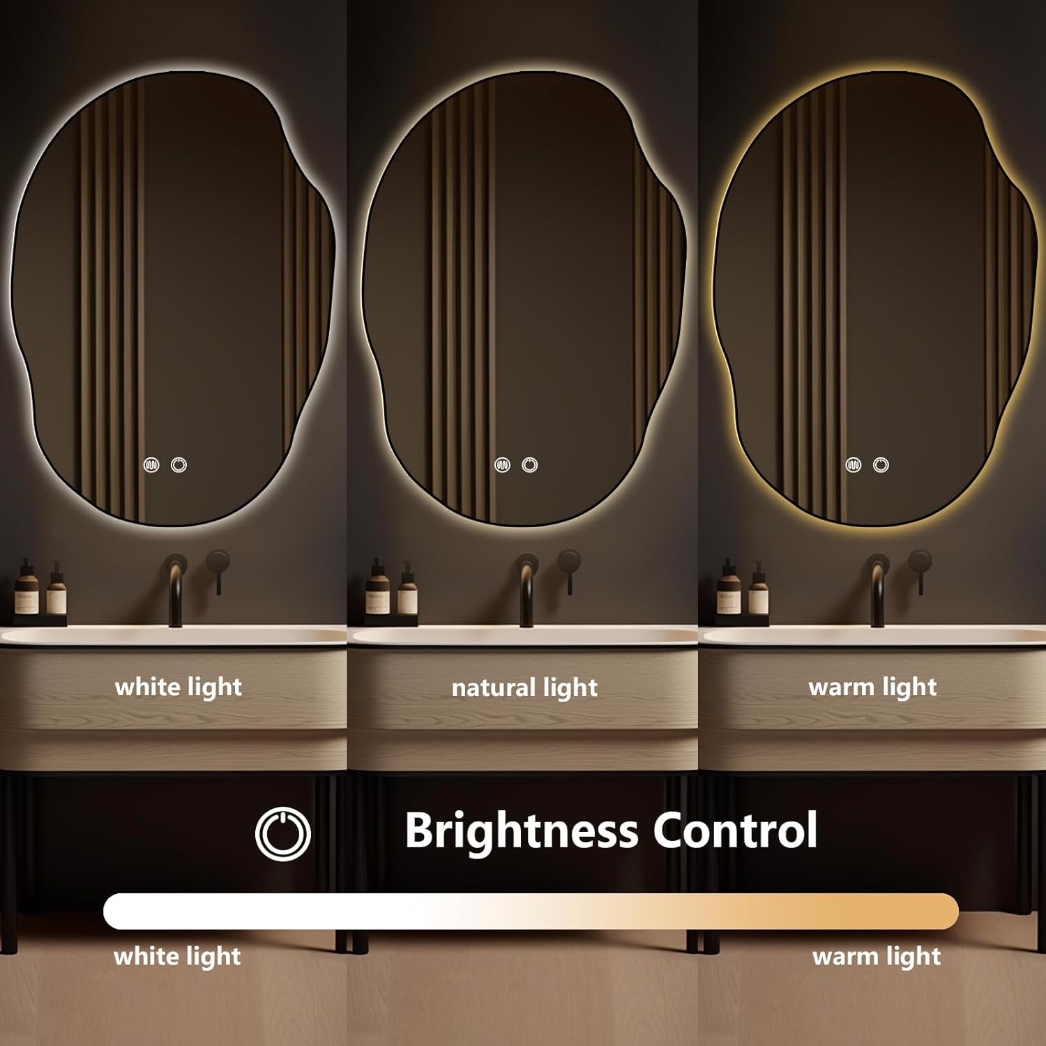 LED Bathroom Mirror with Lights, 25 x 35 Inch Led Bathroom Vanity Mirror