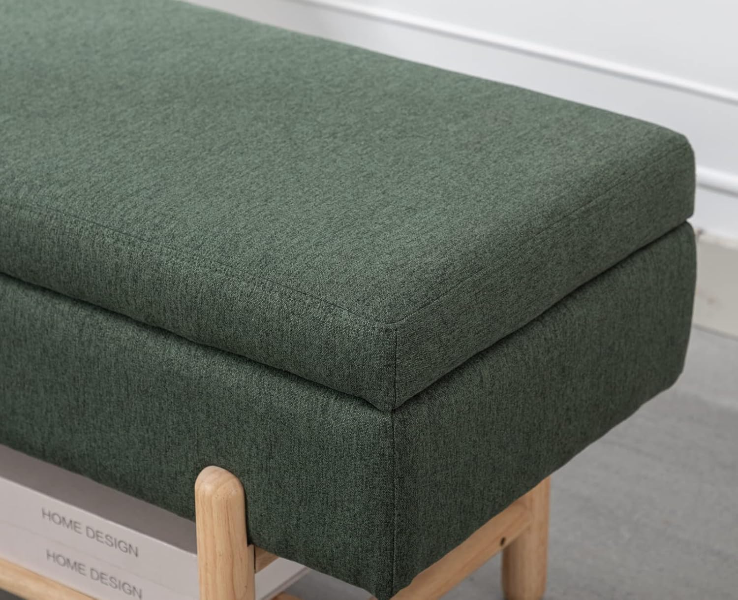 Modern Storage Bench for Bedroom End of Bed Sherpa Upholstered Ottoman Bench with Storage and Wood Shoe Rack Farmhouse Long Seating Bench