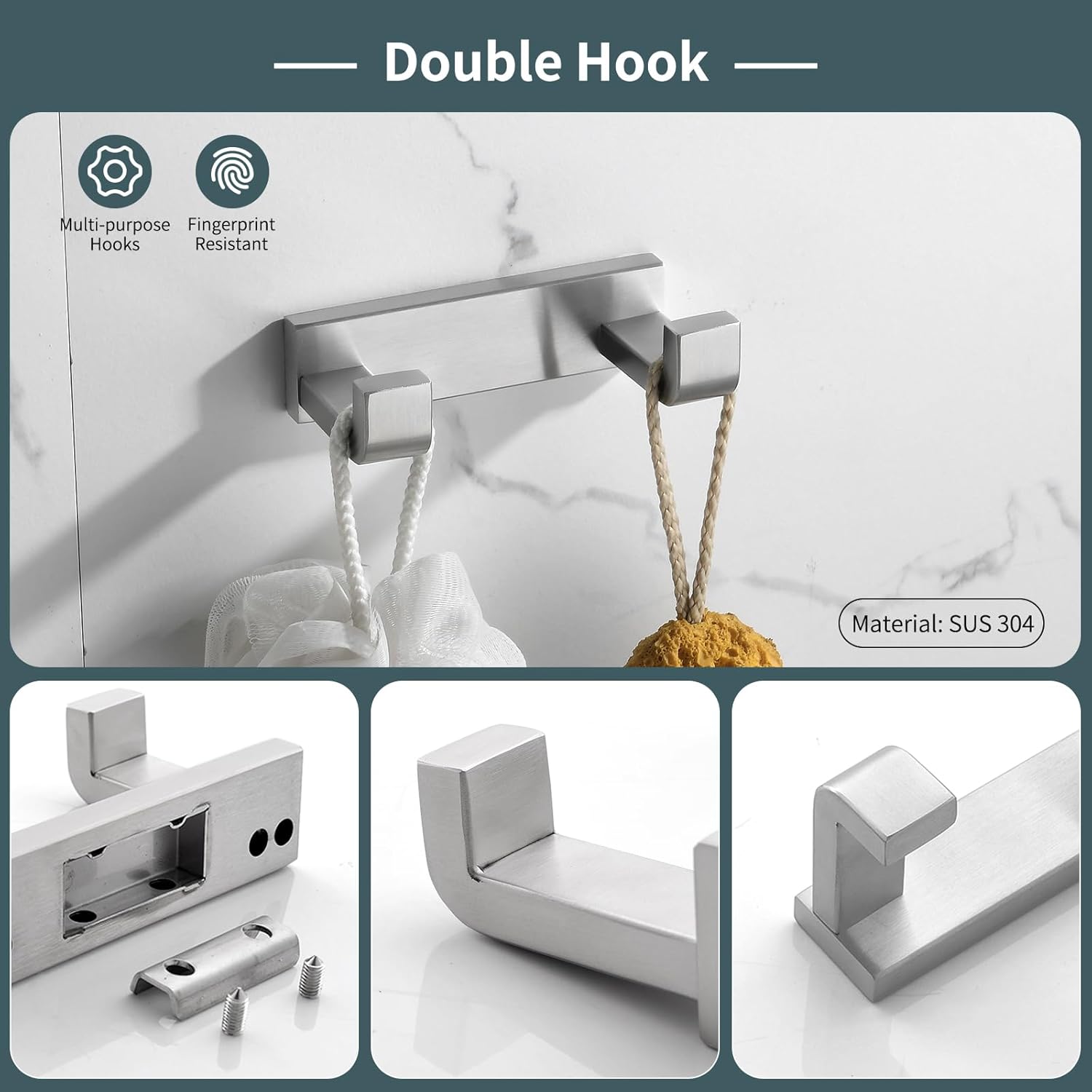 4-Piece Bathroom Hardware Set Brushed Nickel Towel Bar Set Premium Stainless Steel Bath Towel Holder Sets Towel Racks Wall Mounted