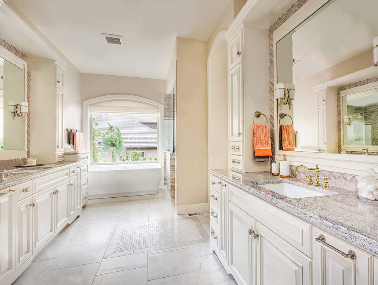 Widespread Faucet for Bathroom Sink Victoria 8-16 Inches Gold Double Handle Three Hole t Basin Mixer Tap Faucet Matching Metal Pop Up Drain with Overflow