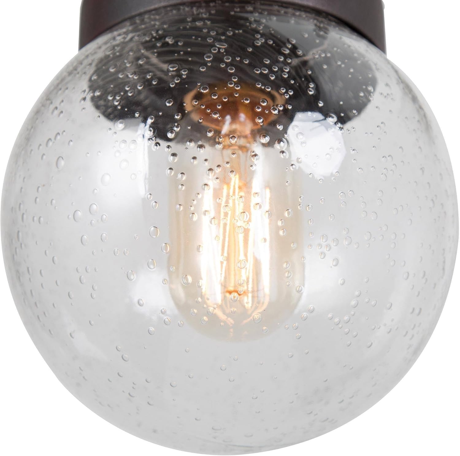 Farmhouse Exterior Lights with Adjustable Chain, Anti-Rust Outdoor Light with Seeded Glass, Hanging Light for Front Door