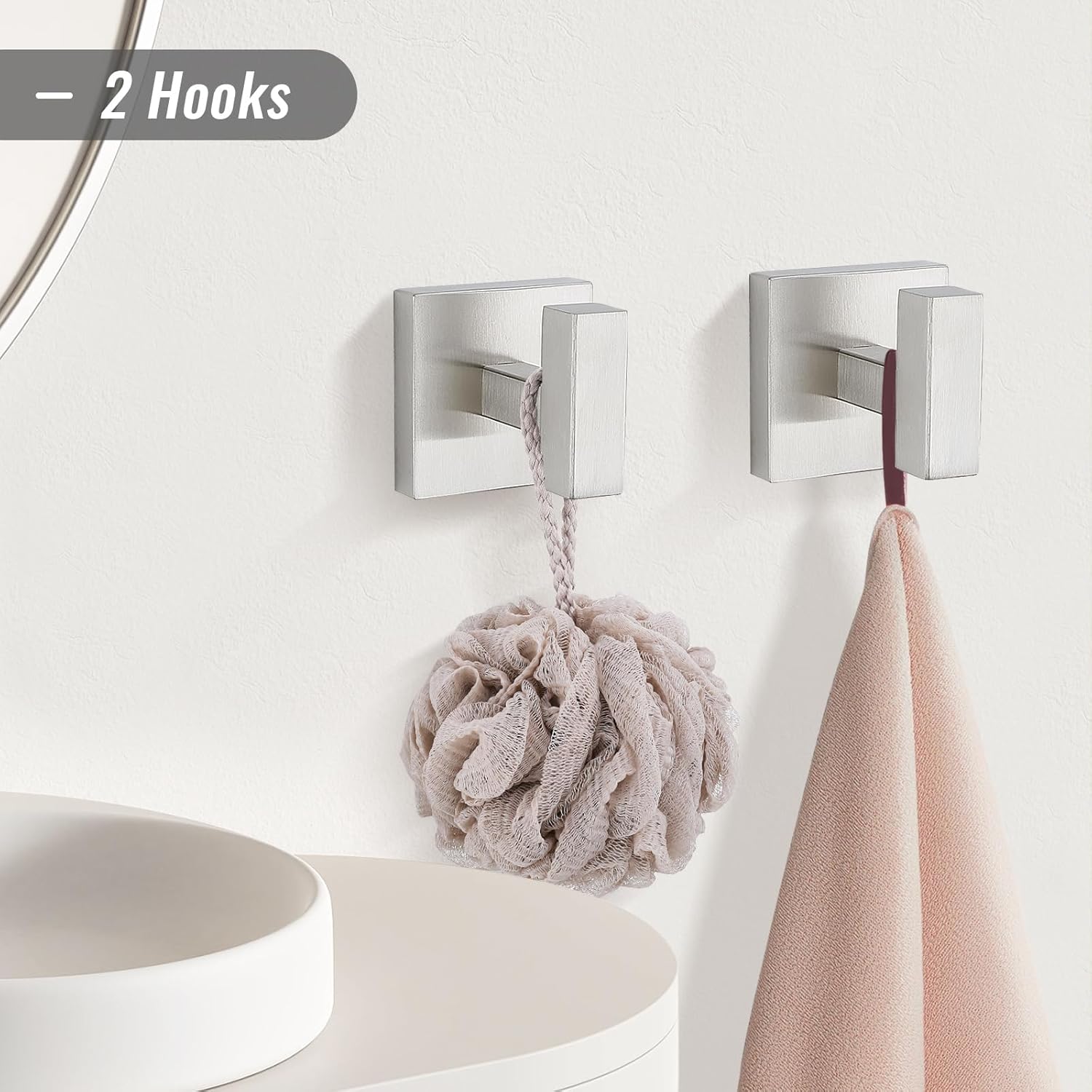 Towel Bar Set, 5 Pieces Bathroom Hardware Set Brushed Nickel Bathroom Accessories, SUS304 Stainless Steel Towel Racks Holder Set Wall Mounted 23.6 Inch