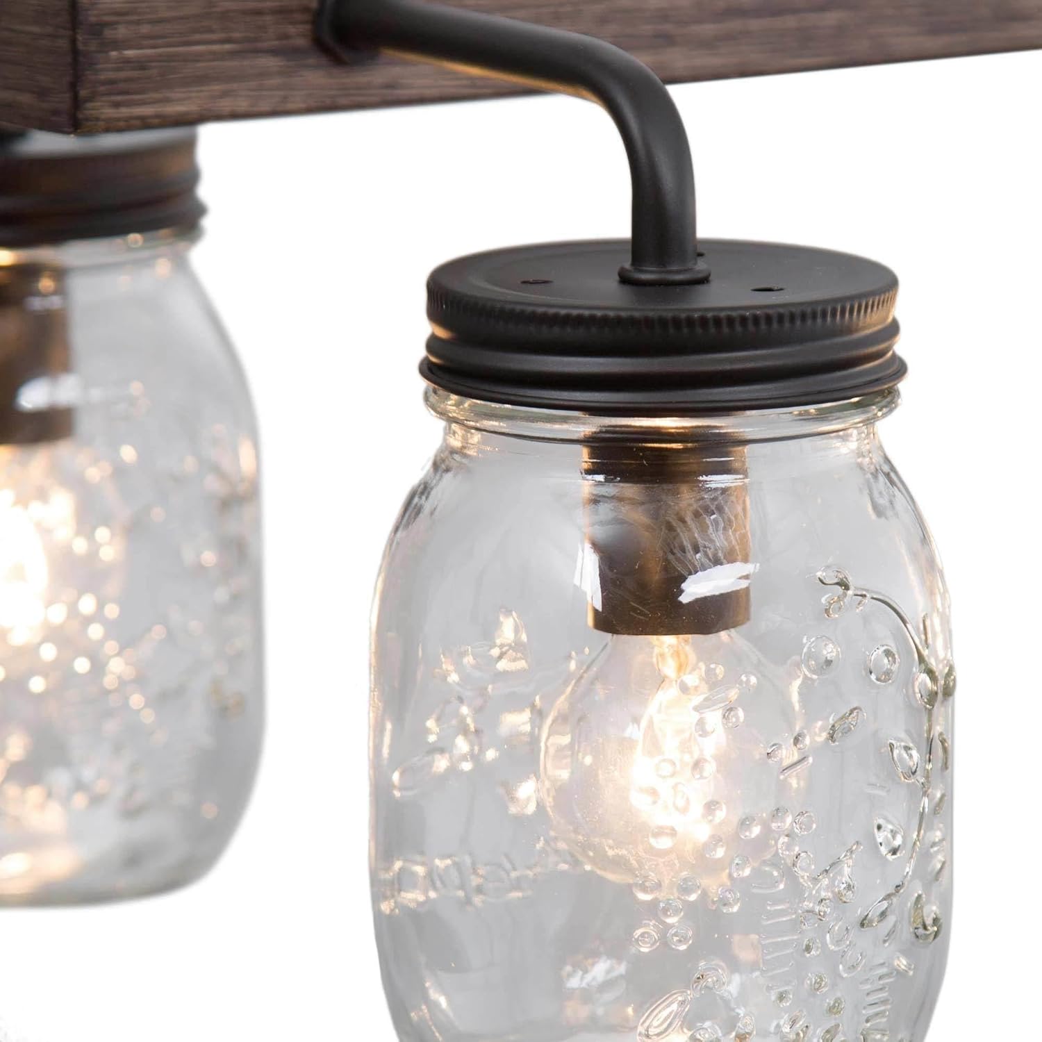 Rustic Mason Jar Chandelier Light Fixture