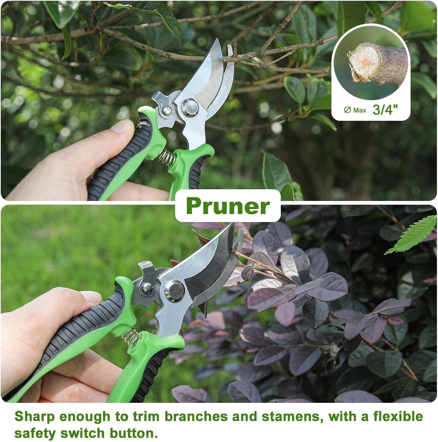 Garden Tool Set with Non Slip Rubber Grip,8 Piece Stainless Steel Gardening Tool Sets,Heavy Duty Outdoor Hand Tools