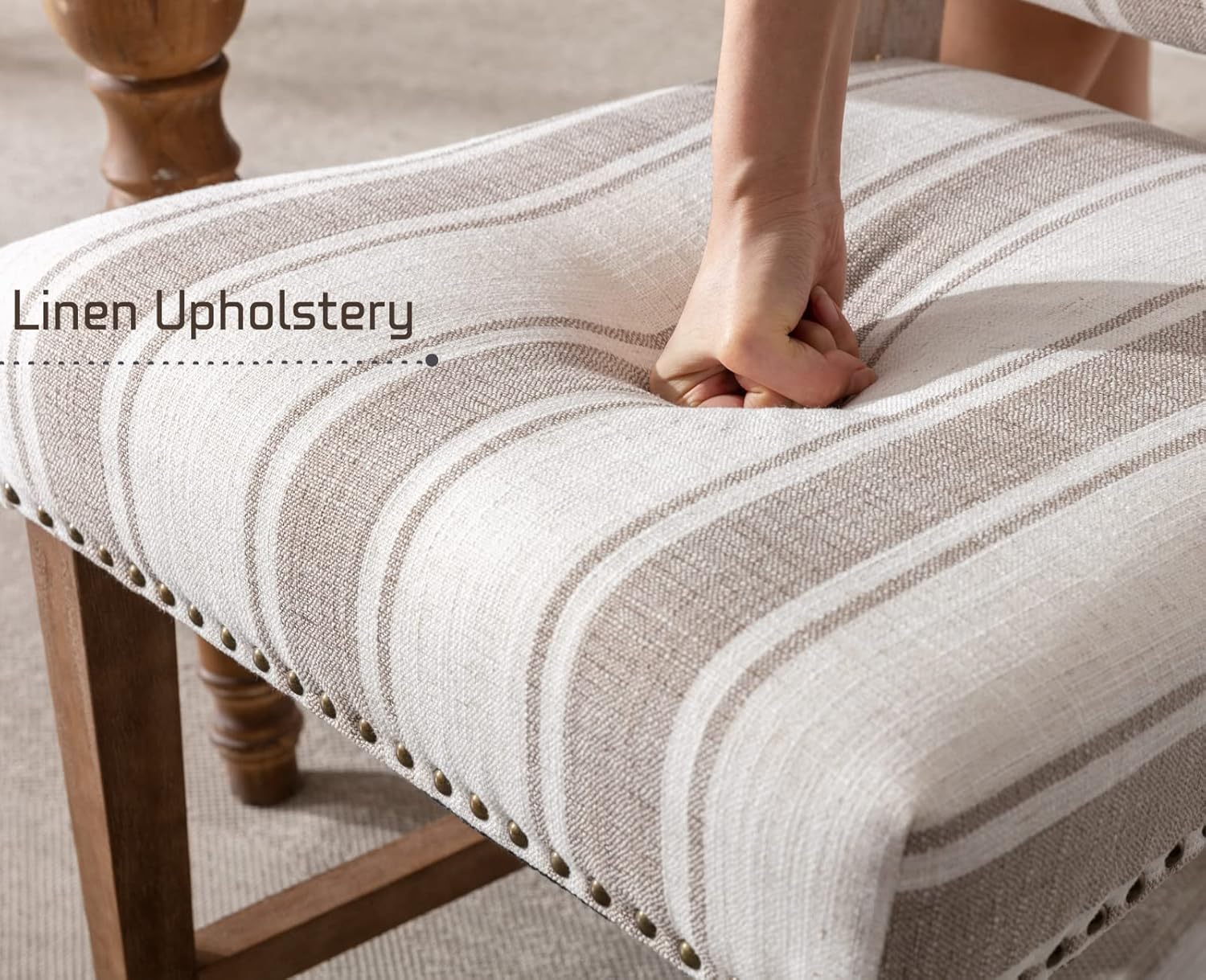 Dining Room Chairs with Cane Back Mid Century Modern Kitchen Chairs Natural Wood Frame Side Chairs