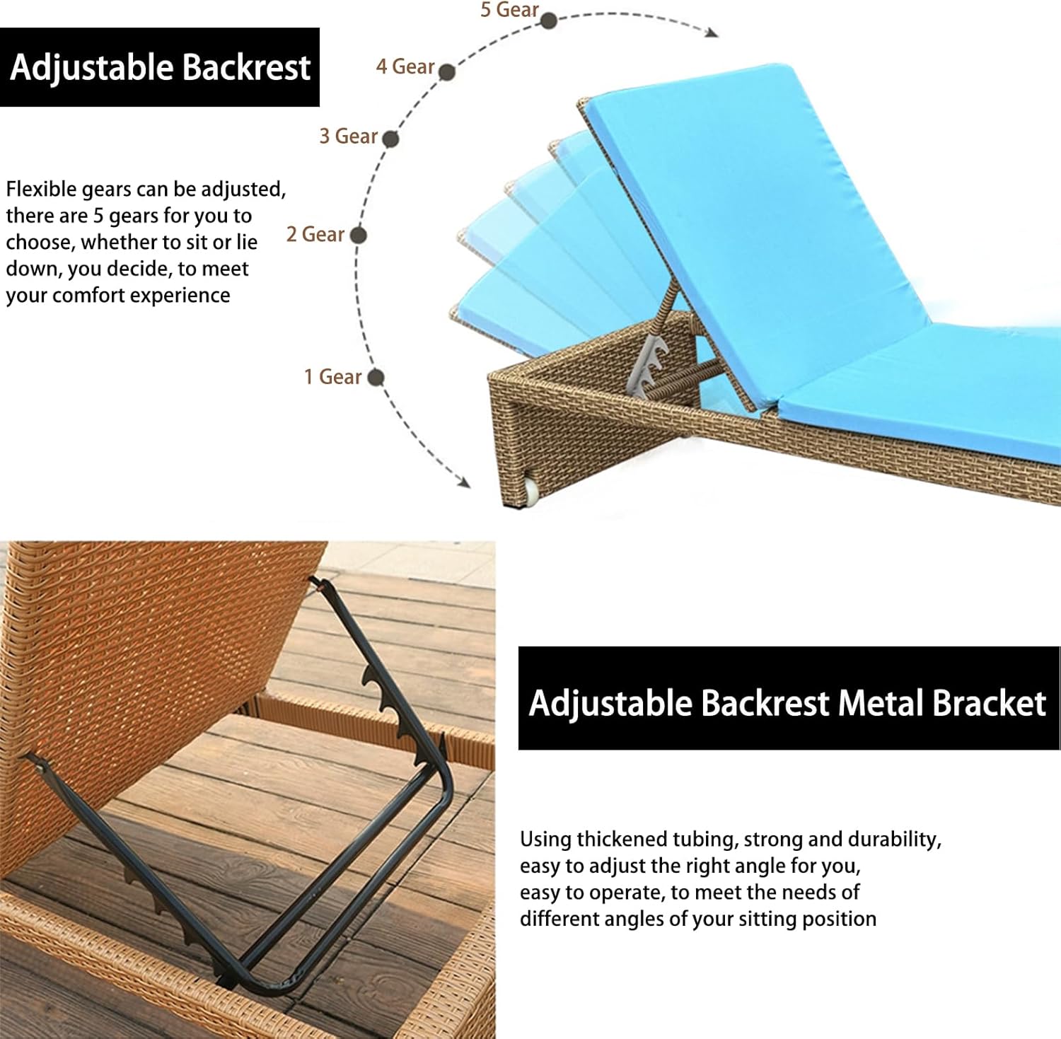 Outdoor Chaise Lounge Set