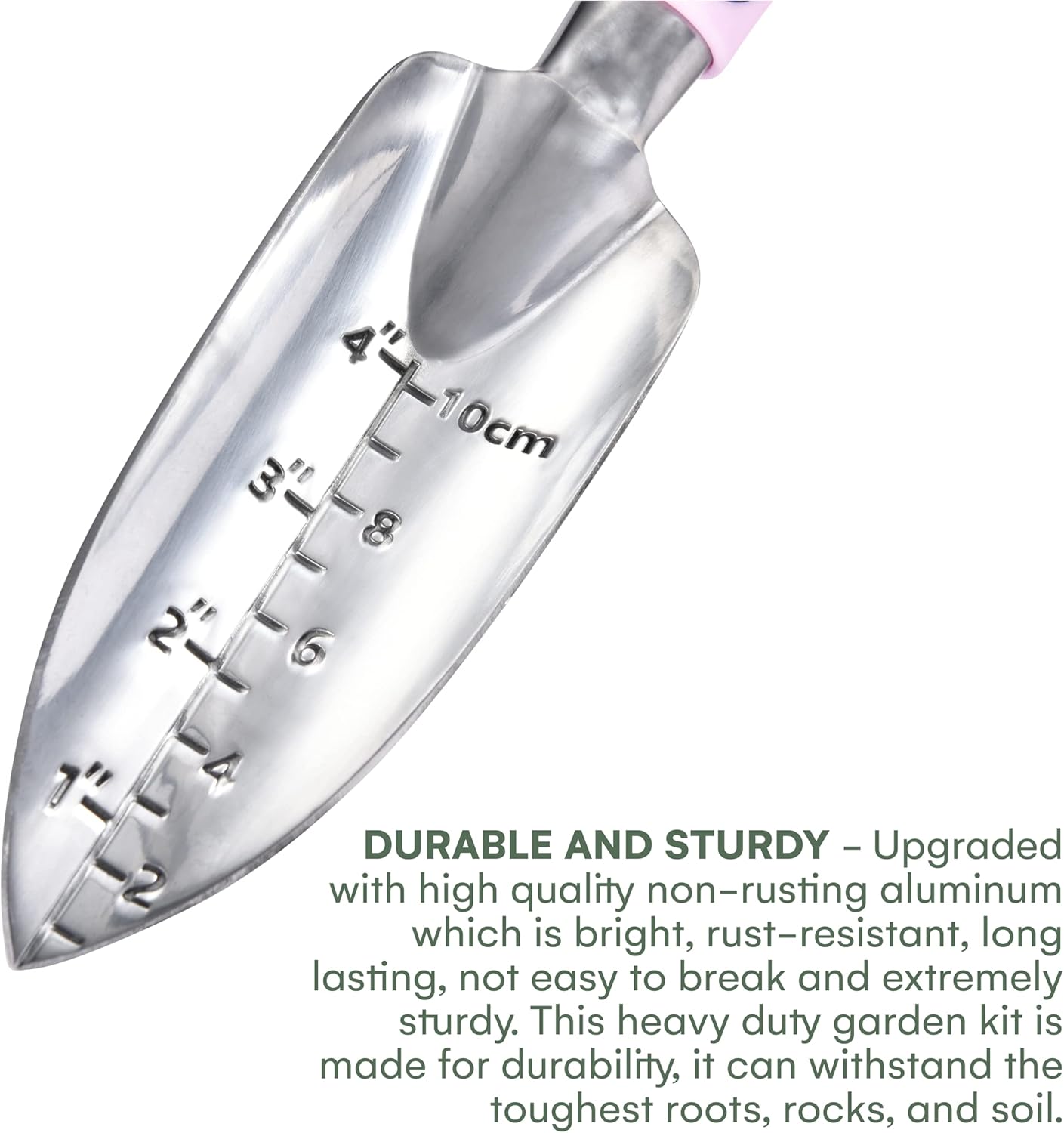 Garden Tool Set - Heavy Duty 3-Piece Gardening Kit - Aluminum Alloy Spade Shovel, Transplant Hand Trowel, and Cultivator Rake