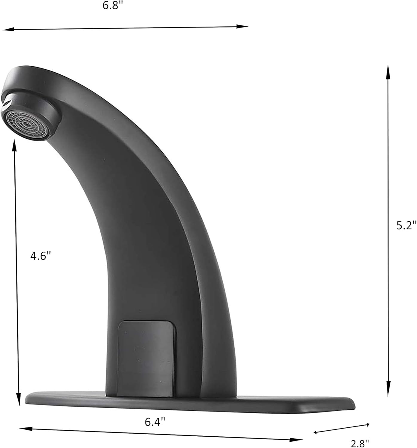 Touchless Bathroom Faucet Black Dual Powered Automatic Faucet Auto Sensor Bath Tub Lavatory Vanity Sink Faucet