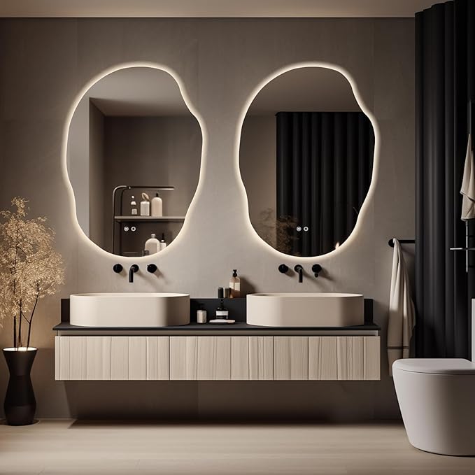 LED Bathroom Mirror with Lights, 25 x 35 Inch Led Bathroom Vanity Mirror