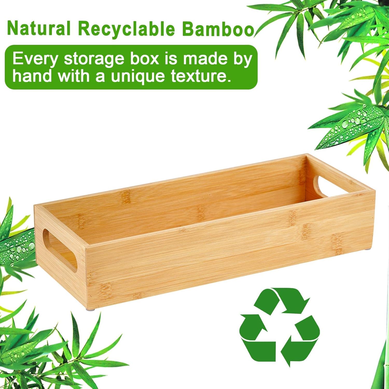 Toilet Tray, Bamboo Toilet Paper Storage with Handles, Toilet Paper Tray Holder Organizer Basket for Toilet Tank/Bathroom/Kitchen Counter