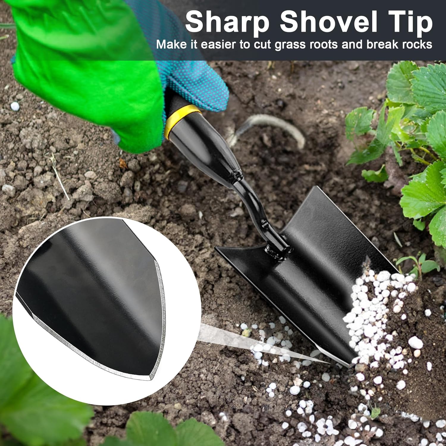 Garden Shovel Garden Trowel, Heavy Duty Gardening Hand Tools with Ergonomic Grip, Hand Shovel for Digging Garden Trowel Tool