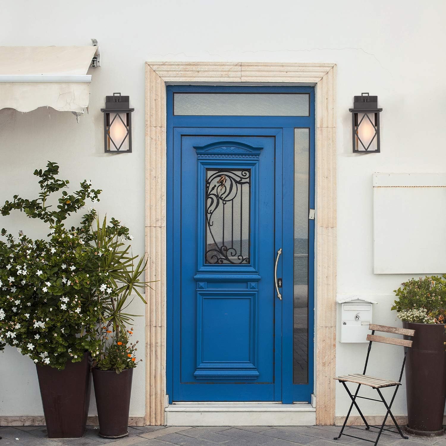 Exterior Wall Light Fixture, Outdoor Lighting Wall Mount, Sanded Black Finish Porch Light, Anti-Rust Wall Lamp