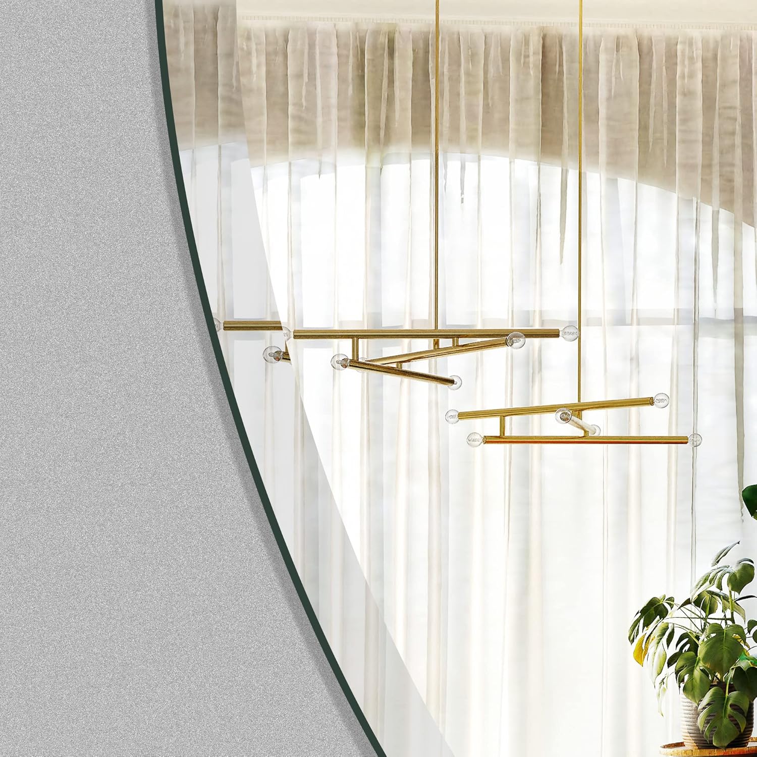 24"x36" Beveled Frameless Oval Wall Mirror, Large Decorative Mirror for Bathroom