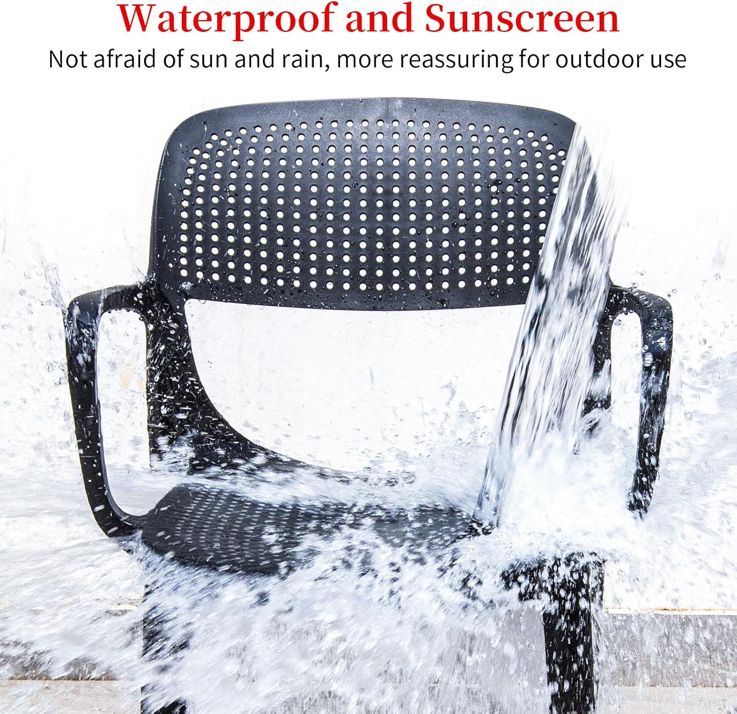 Patio Dining Set Outdoor Furniture Set Aluminum Frame Slate Table and PVC Chairs Outdoor Table and Chairs Set for Outsides