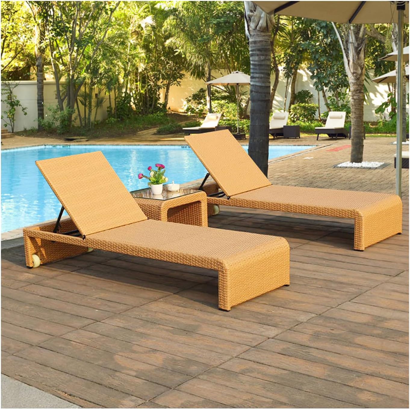 Outdoor Chaise Lounge Set