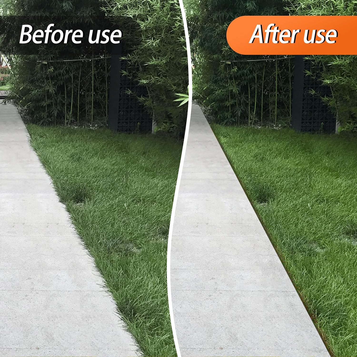 Lawn Edger Tool, Manual Lawn Edger with Fiberglass Handle, Half Moon Garden Edger for Landscaping, 56 Inches