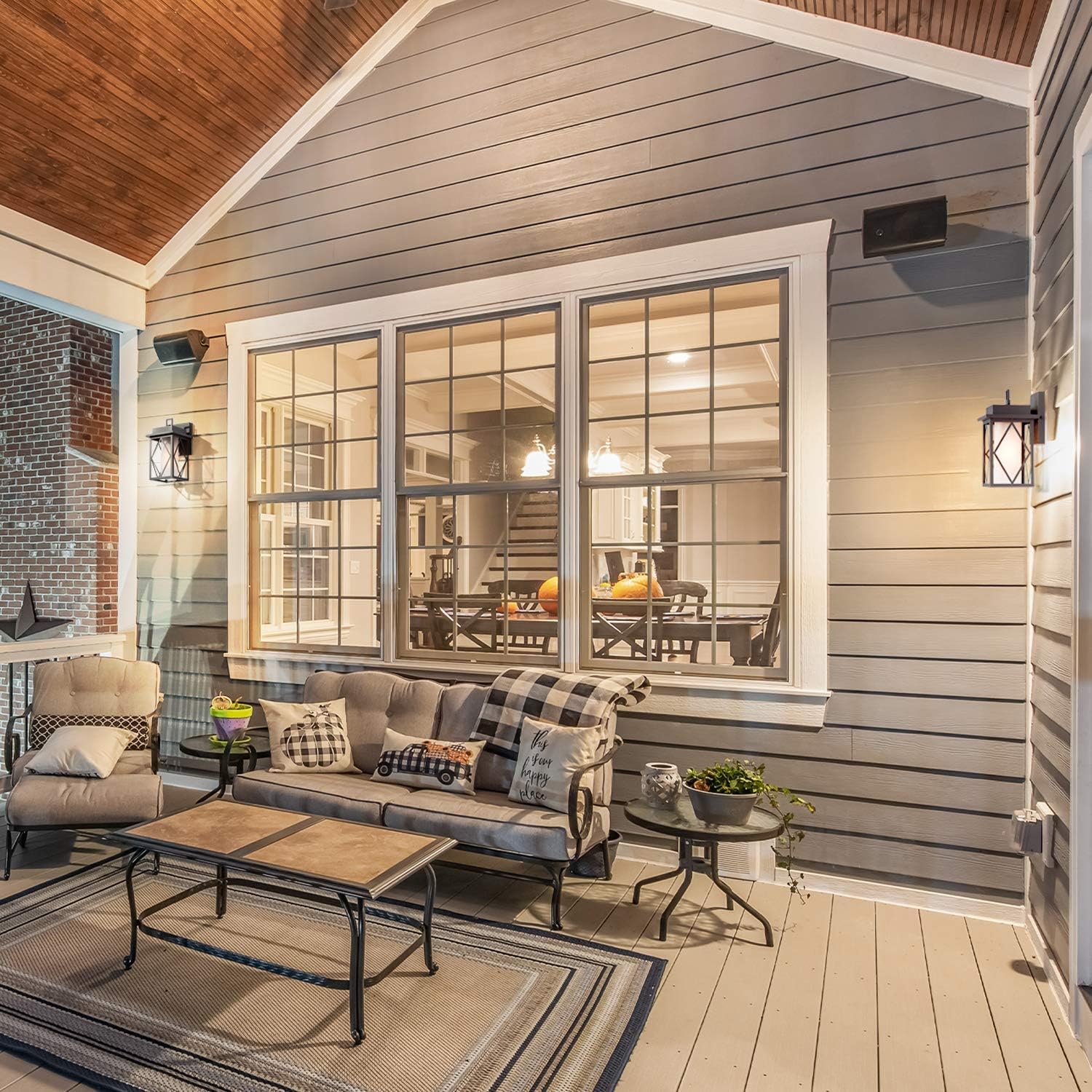 Exterior Wall Light Fixture, Outdoor Lighting Wall Mount, Sanded Black Finish Porch Light, Anti-Rust Wall Lamp