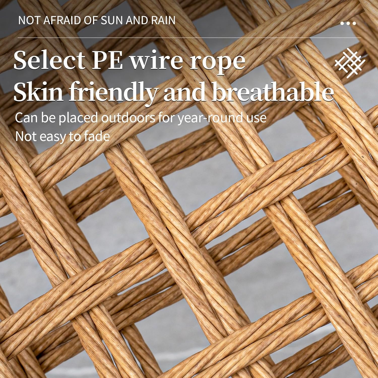 All-Weather Patio Dining Chairs with Armrests for Backyard Garden