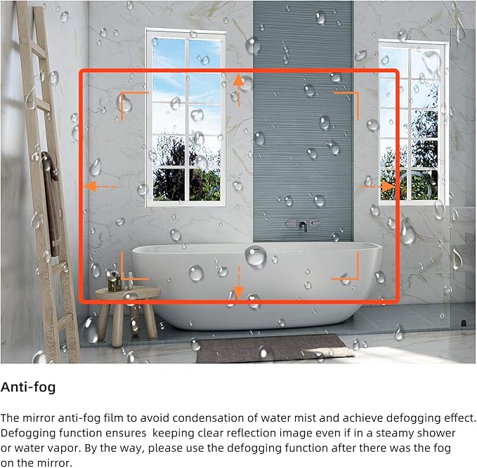 24" x 32" LED Bathroom Mirror, Bathroom Mirror with Lights, LED Mirror for Bathroom, Lighted Bathroom Mirror