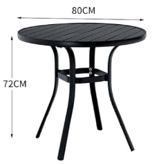 Black Cast Aluminum Chairs for Backyard, Garden