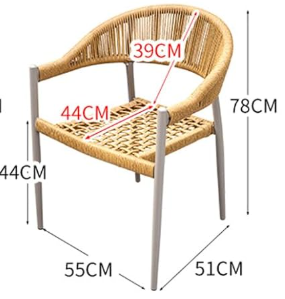 All-Weather Patio Dining Chairs with Armrests for Backyard Garden