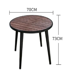 Outdoor Bistro Set Patio Dining Sets Aluminum Furniture with Plastic-Wood Table and Chair Set