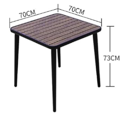 Outdoor Bistro Set Patio Dining Sets Aluminum Furniture with Plastic-Wood Table and Chair Set
