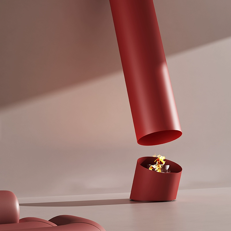 Bioethanol High-end Simple Column Real Flame Fireplaces-Hearthartsinn