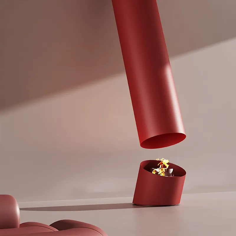 Bioethanol High-end Simple Column Real Flame Fireplaces-Hearthartsinn