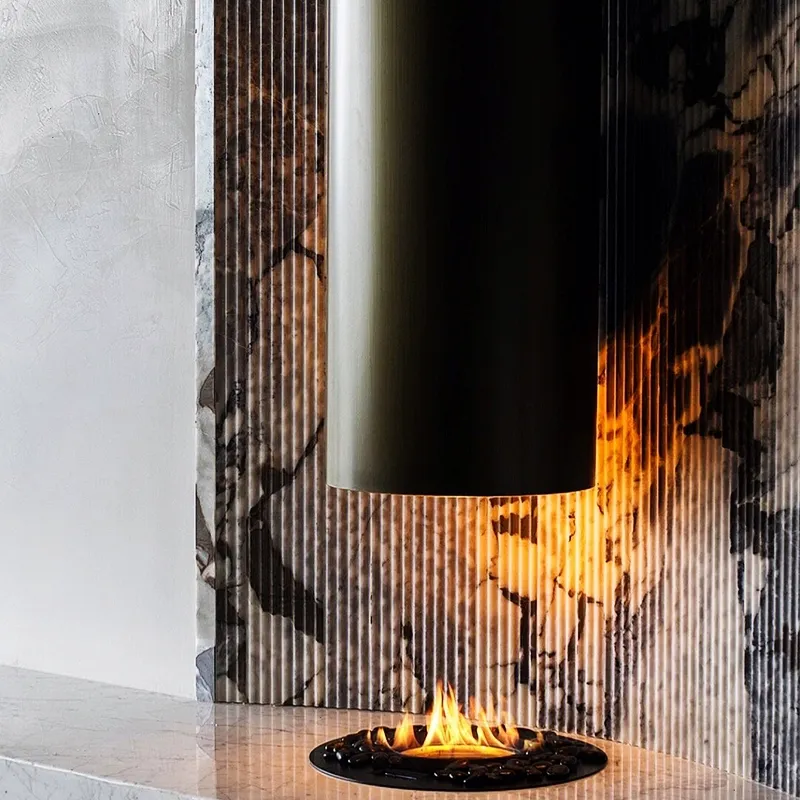 Bioethanol High-end Simple Column Real Flame Fireplaces-Hearthartsinn
