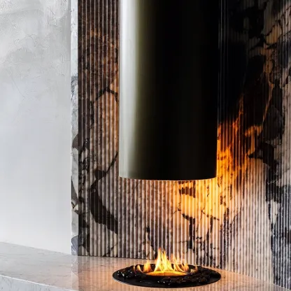 Bioethanol High-end Simple Column Real Flame Fireplaces-Hearthartsinn