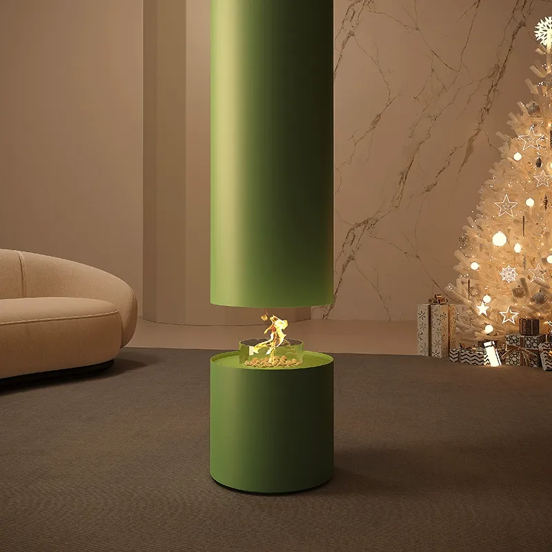 Bioethanol High-end Simple Column Real Flame Fireplaces-Hearthartsinn