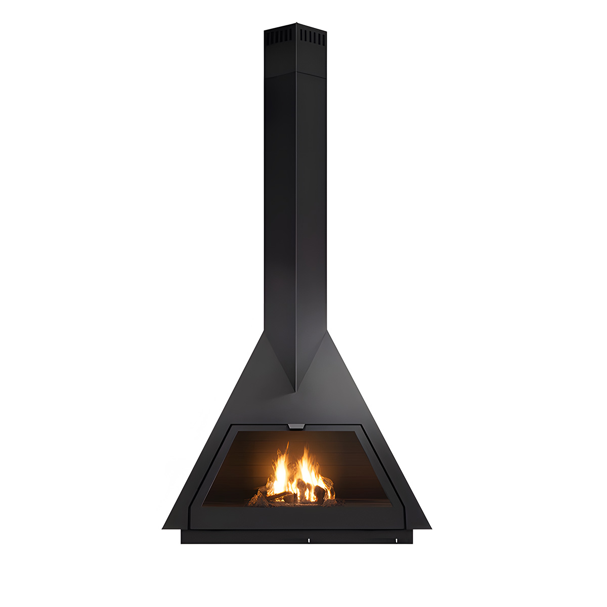 Triangular Suspended Wood Burning Fireplace Ash 4-Hearthartsinn
