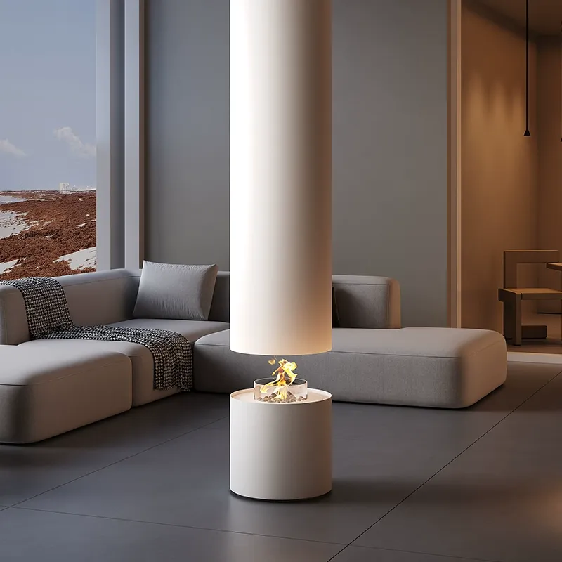 Bioethanol High-end Simple Column Real Flame Fireplaces-Hearthartsinn