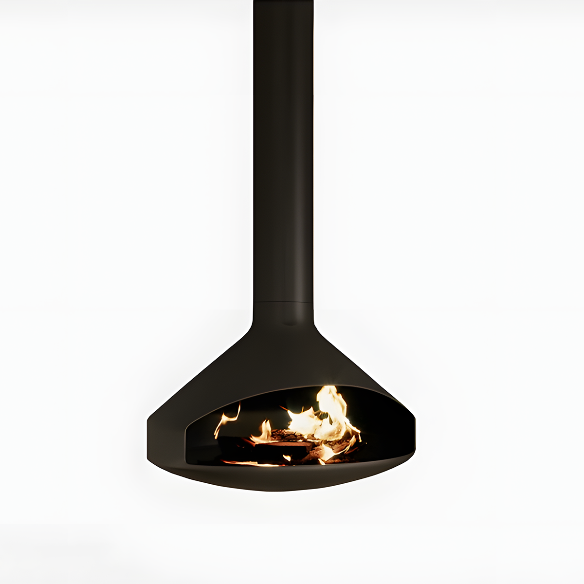 Luxury Hanging Trumpet-Shaped Real Fire Fireplace Shine 2-Hearthartsinn