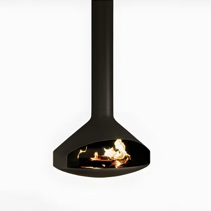 Luxury Hanging Trumpet-Shaped Real Fire Fireplace Shine 2-Hearthartsinn
