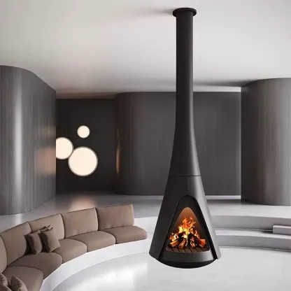 Luxury Indoor Hanging Fireplace Shine 6-Hearthartsinn