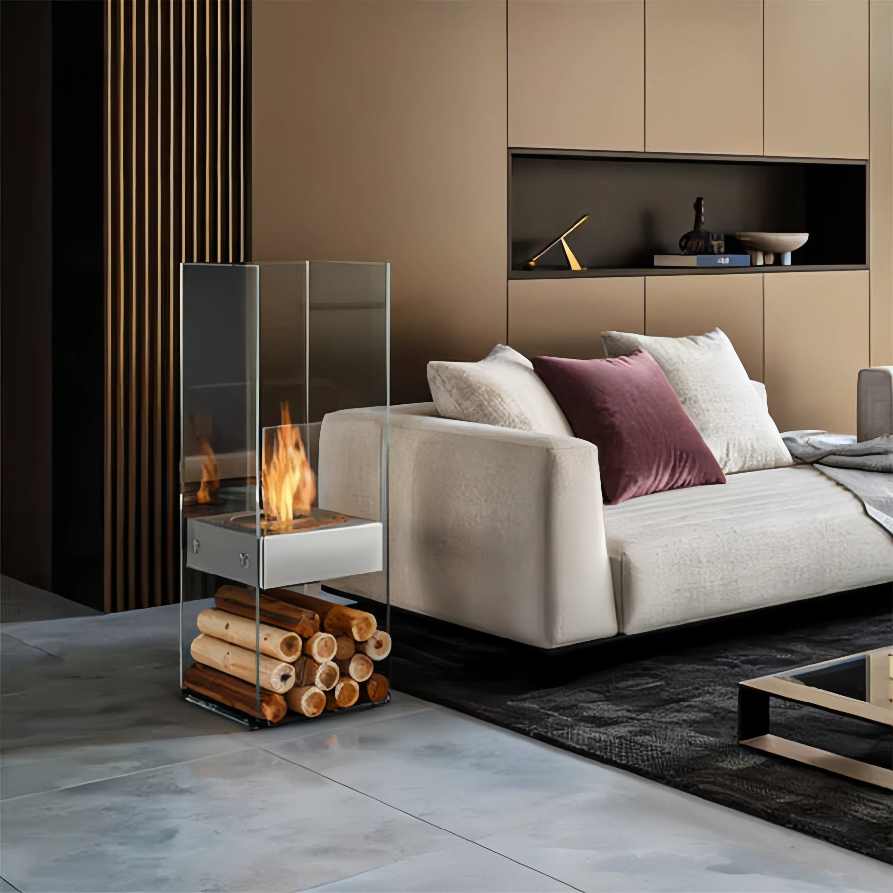 Modern Glass Bioethanol Fireplace Ember 5-Hearthartsinn
