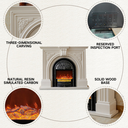 Simple French Electronic Fireplace Aurora2-Hearthartsinn