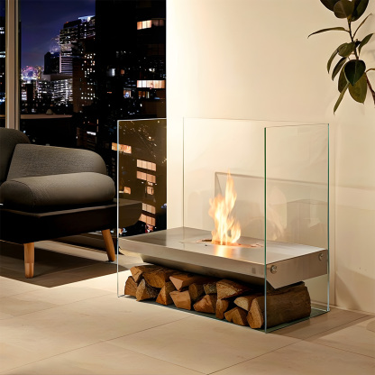 Modern Glass Bioethanol Fireplace Ember 5-Hearthartsinn