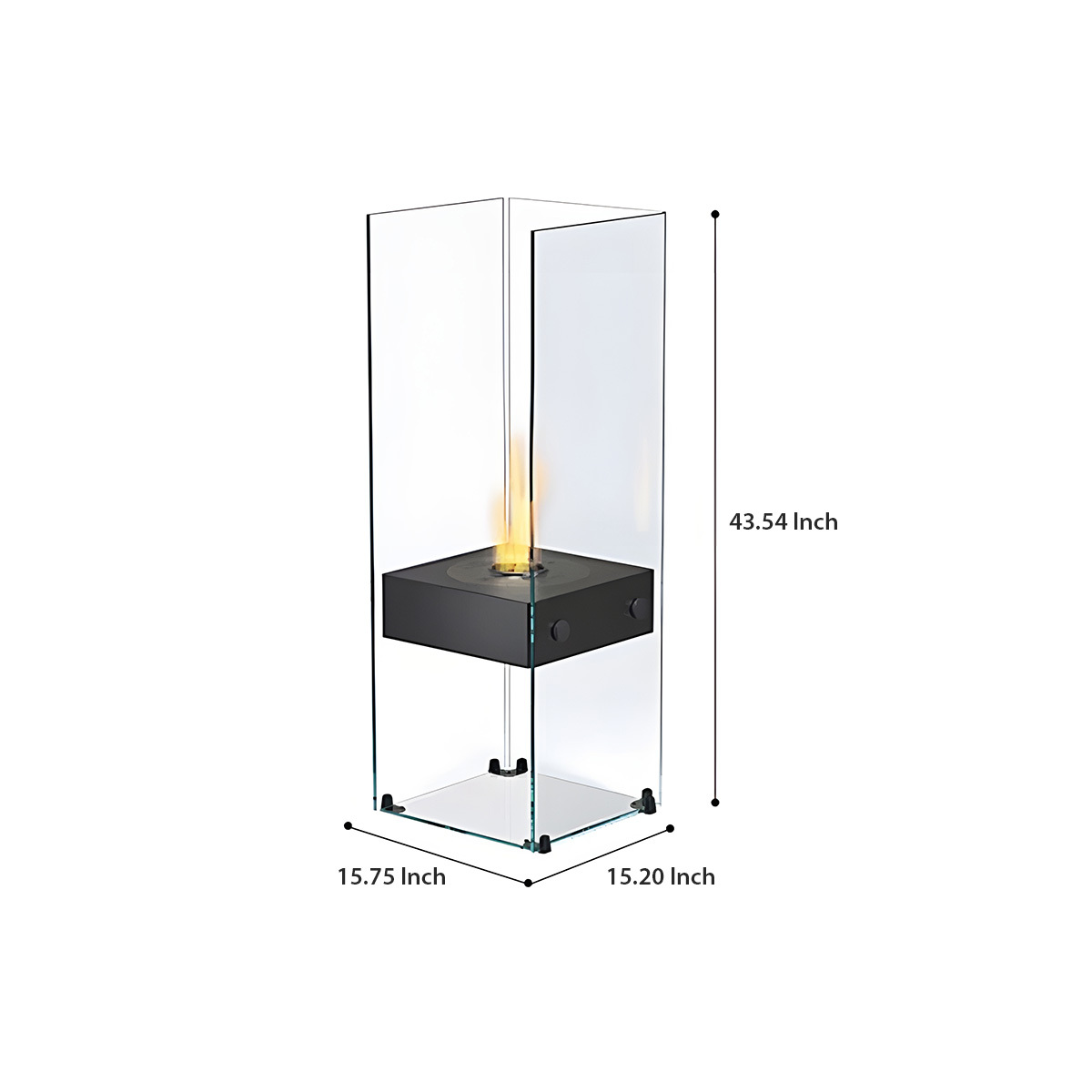 Modern Glass Bioethanol Fireplace Ember 5-Hearthartsinn
