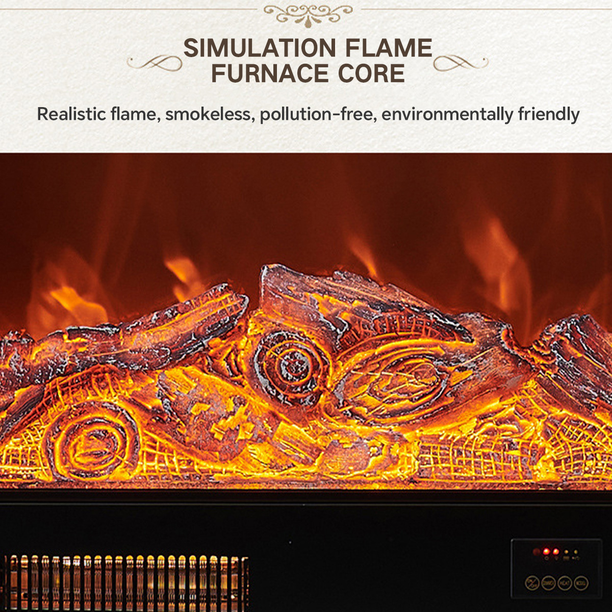 Simple French Electronic Fireplace Aurora2-Hearthartsinn